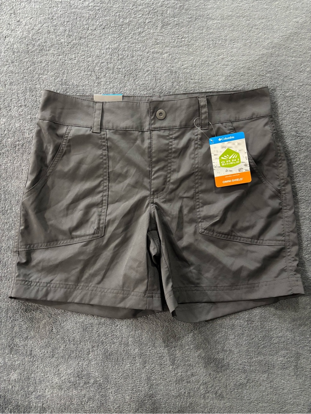 Columbia Women's Omni-Shield Gray Outdoor Shorts Sz 6 Lightweight Hiking Active